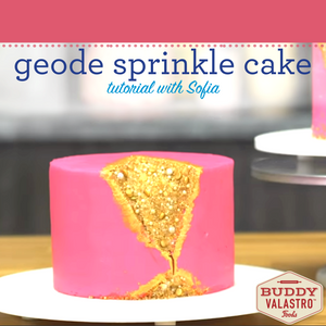 Geode Sprinkle Cake with Sofia